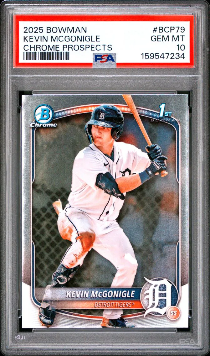2025 #BCP79 Kevin Mcgonigle PSA 10 Bowman Chrome Prospects