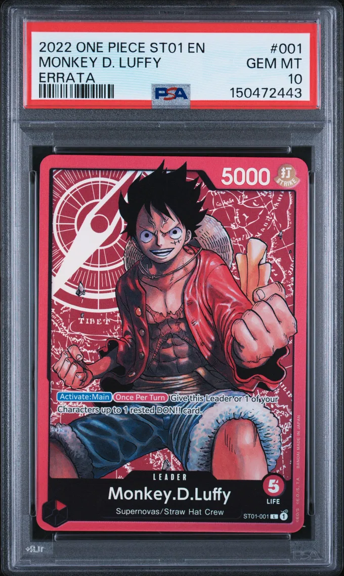 2022 #001 Monkey D. Luffy PSA 10 One Piece Starter Deck ST01-Straw Hat Crew