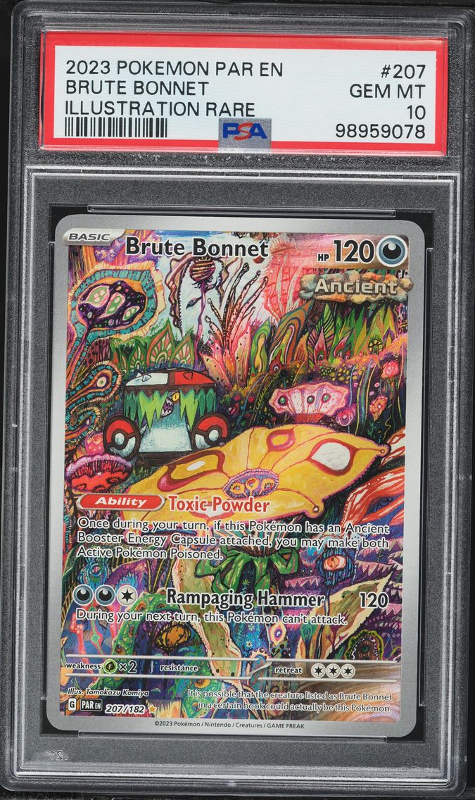 2023 #207 Brute Bonnet PSA 10 Par EN-Paradox Rift Pokemon