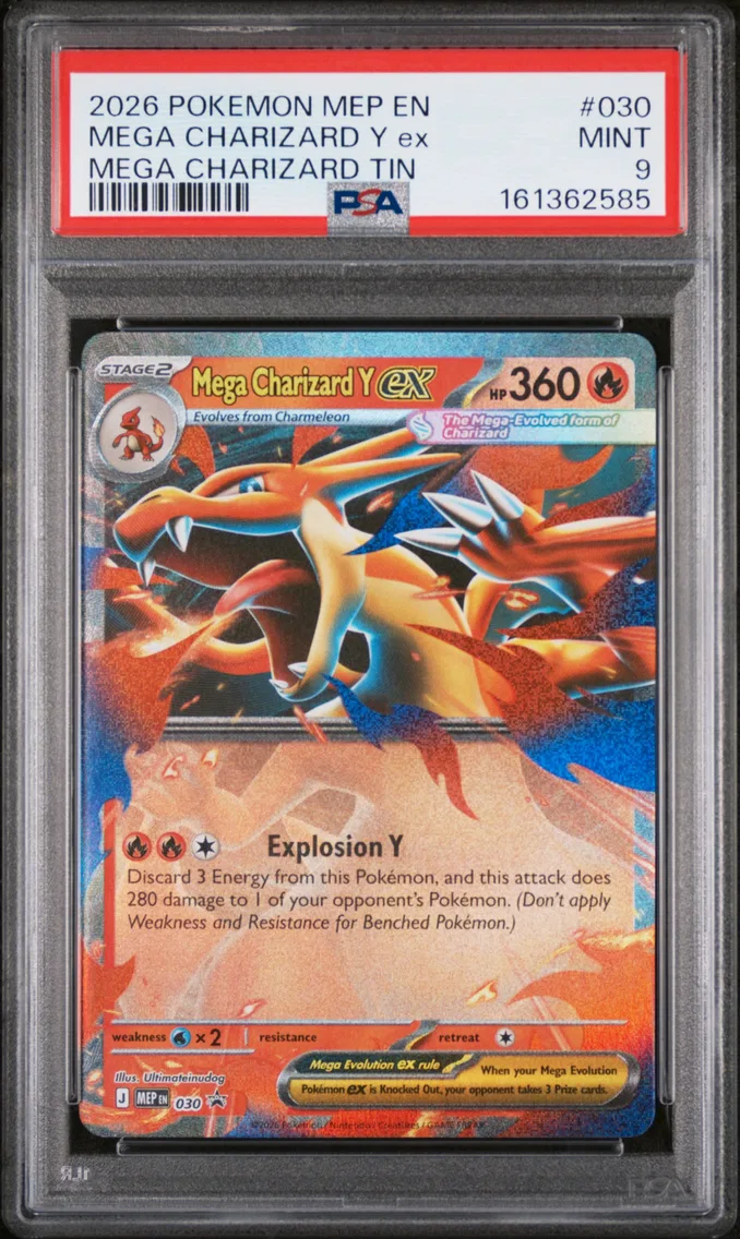 2026 #030 Mega Charizard Y EX PSA 9 Mep EN-Me Black Star Promo