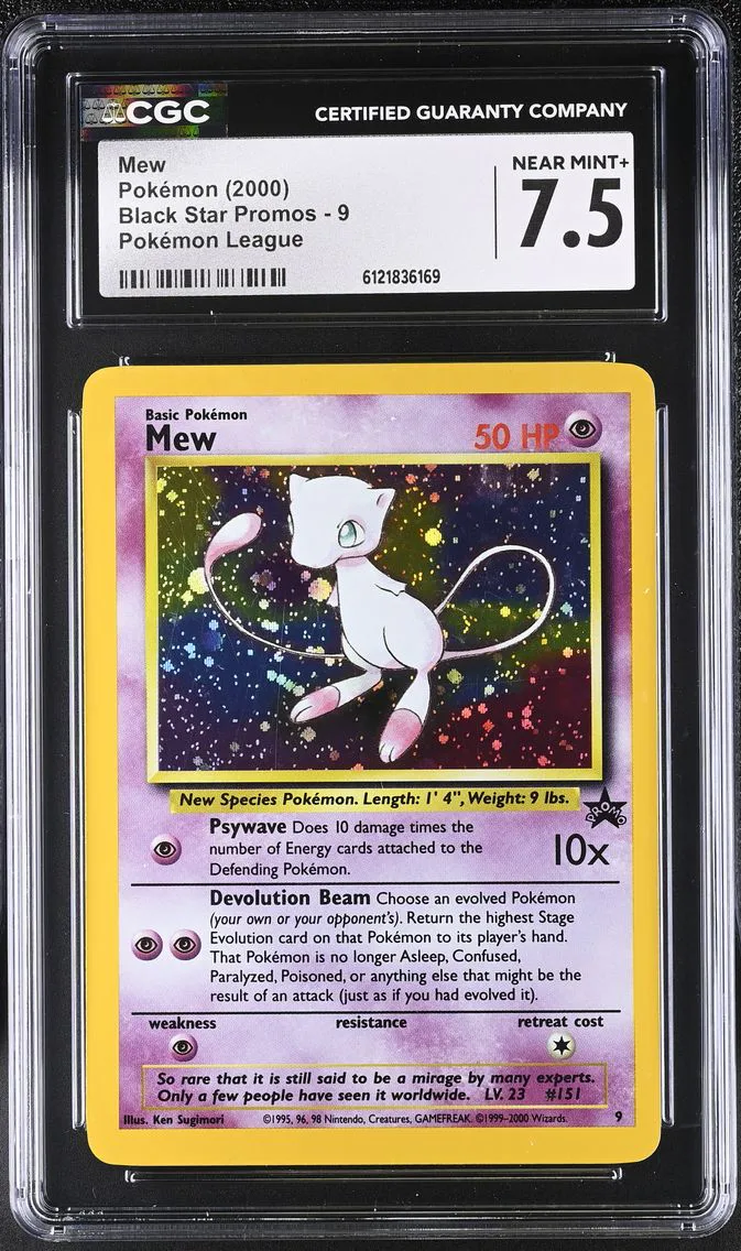 2000 Black Star Promos - WotC - English Mew #9 CGC 7.5
