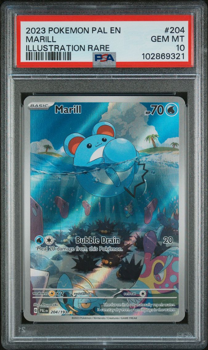 2023 #204 Marill PSA 10 Pal EN-Paldea Evolved