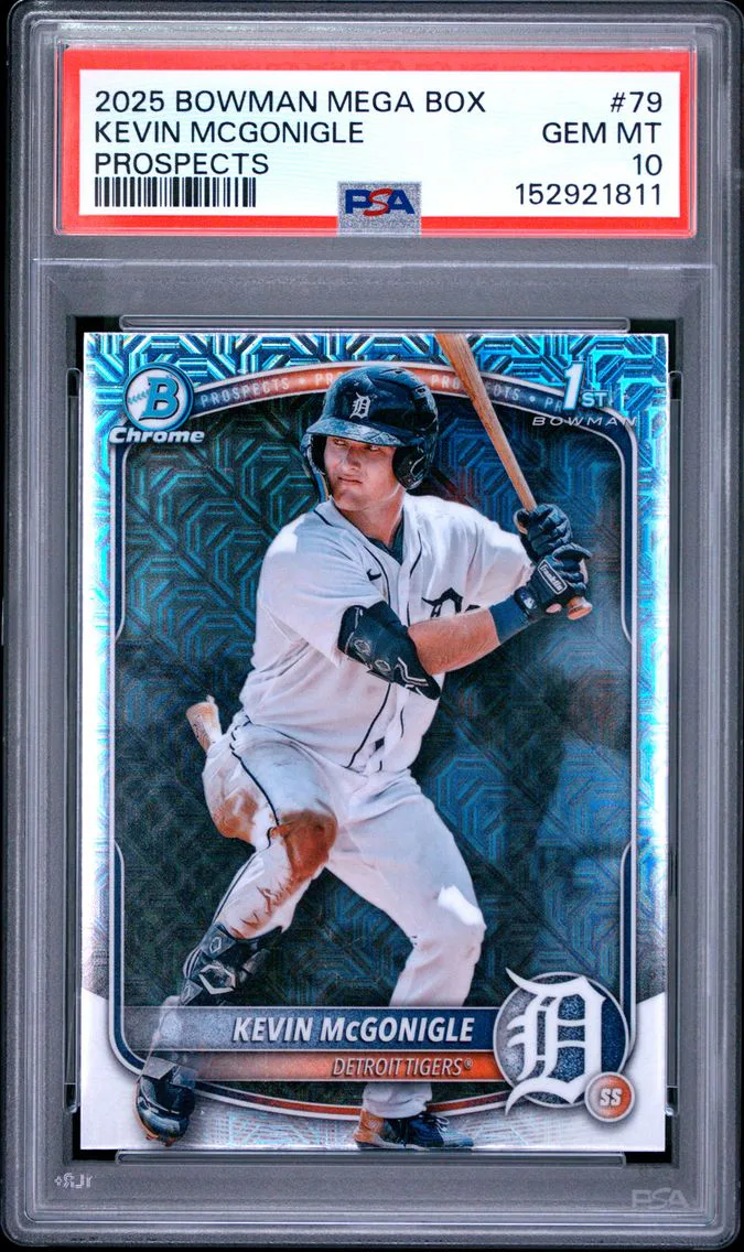 2025 #79 Kevin Mcgonigle PSA 10 Bowman Mega Box Chrome Prospects