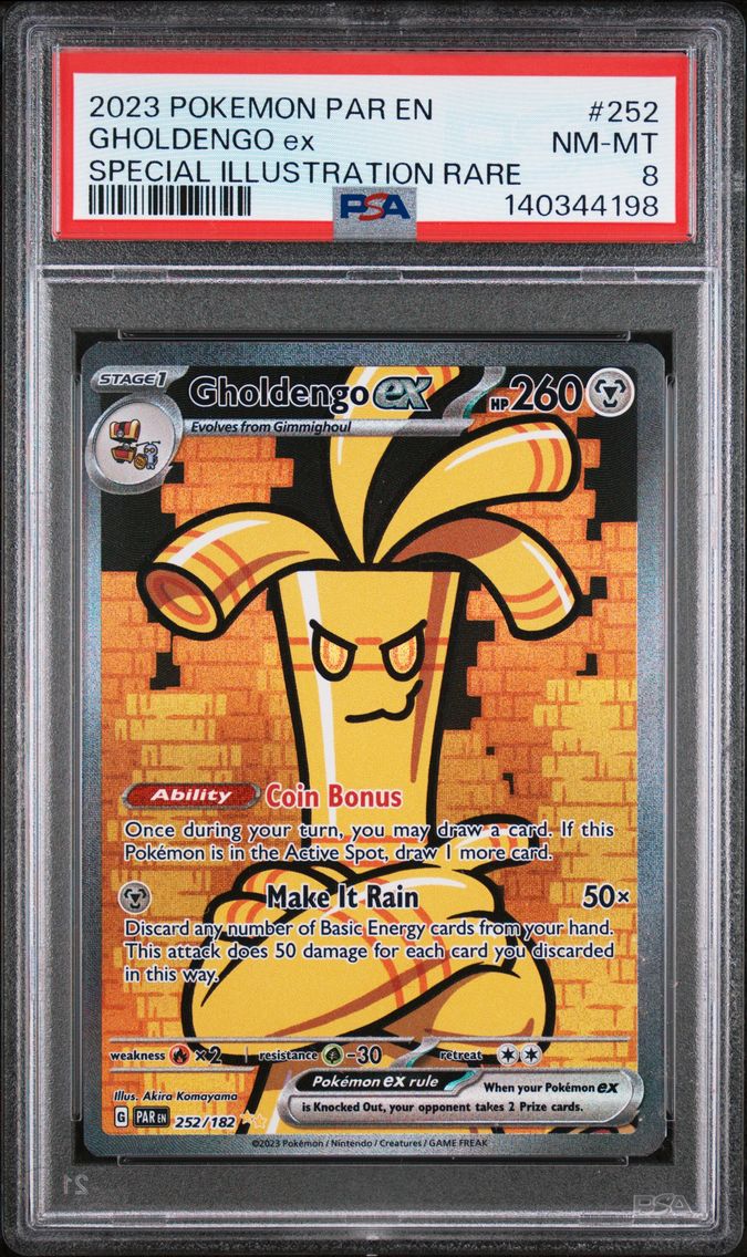 2023 #252 Gholdengo EX PSA 8 Par EN-Paradox Rift Pokemon
