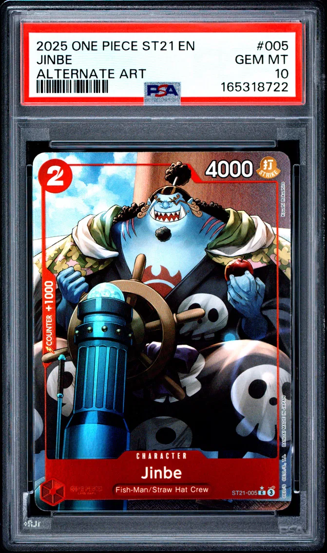 2025 #005 Jinbe PSA 10 One Piece Starter Deck ST21-EX Gear 5