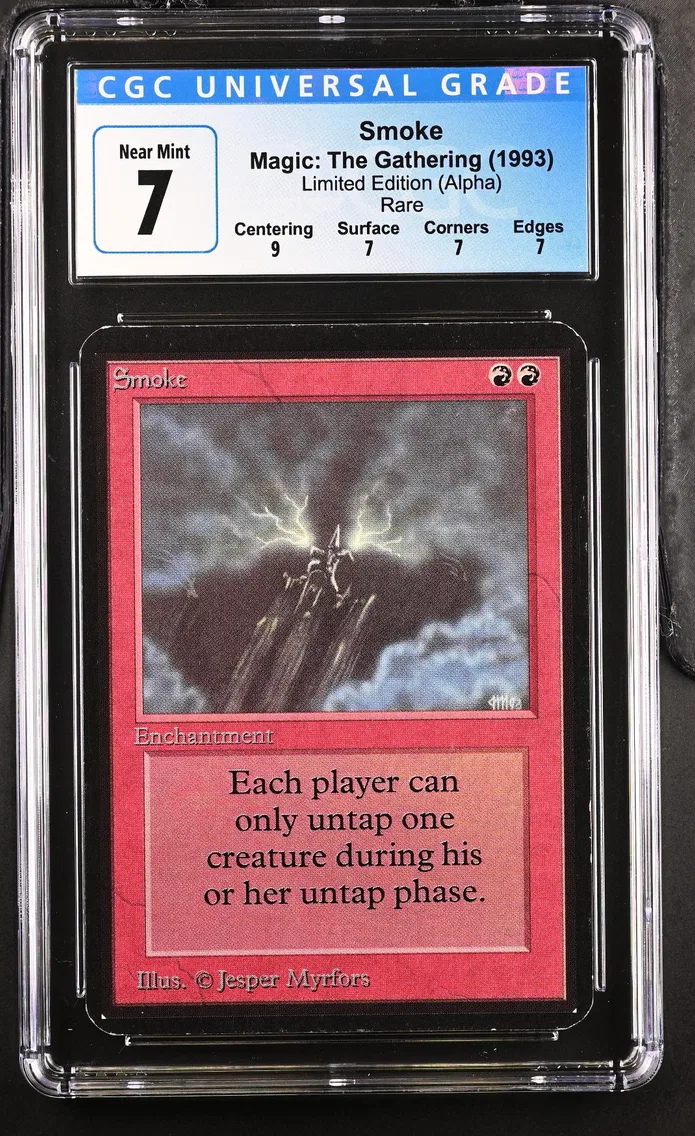 1993 SMOKE CGC 7 MAGIC: THE GATHERING LIMITED EDITION (ALPHA) | RARE