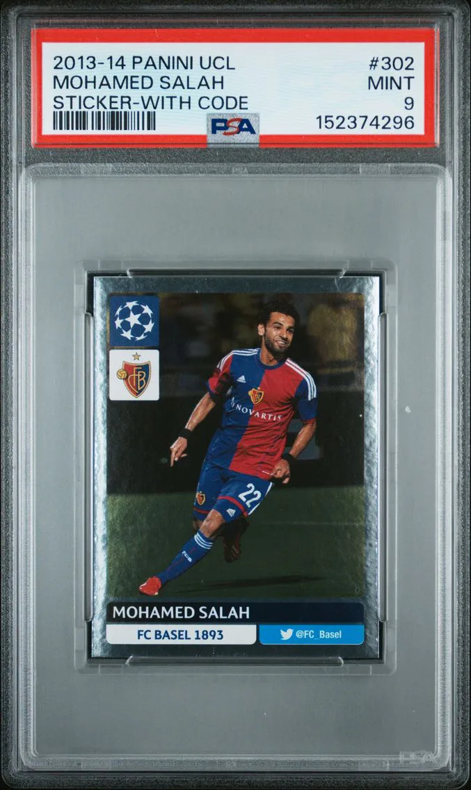 2013 #302 Mohamed Salah PSA 9 Panini UEFA Champions League Stickers