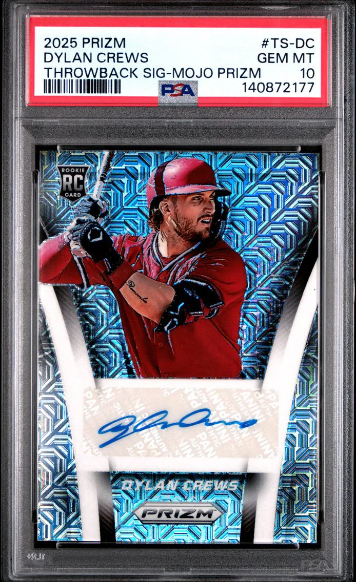 2025 #TS-DC Dylan Crews PSA 10 Panini Prizm Throwback Signatures
