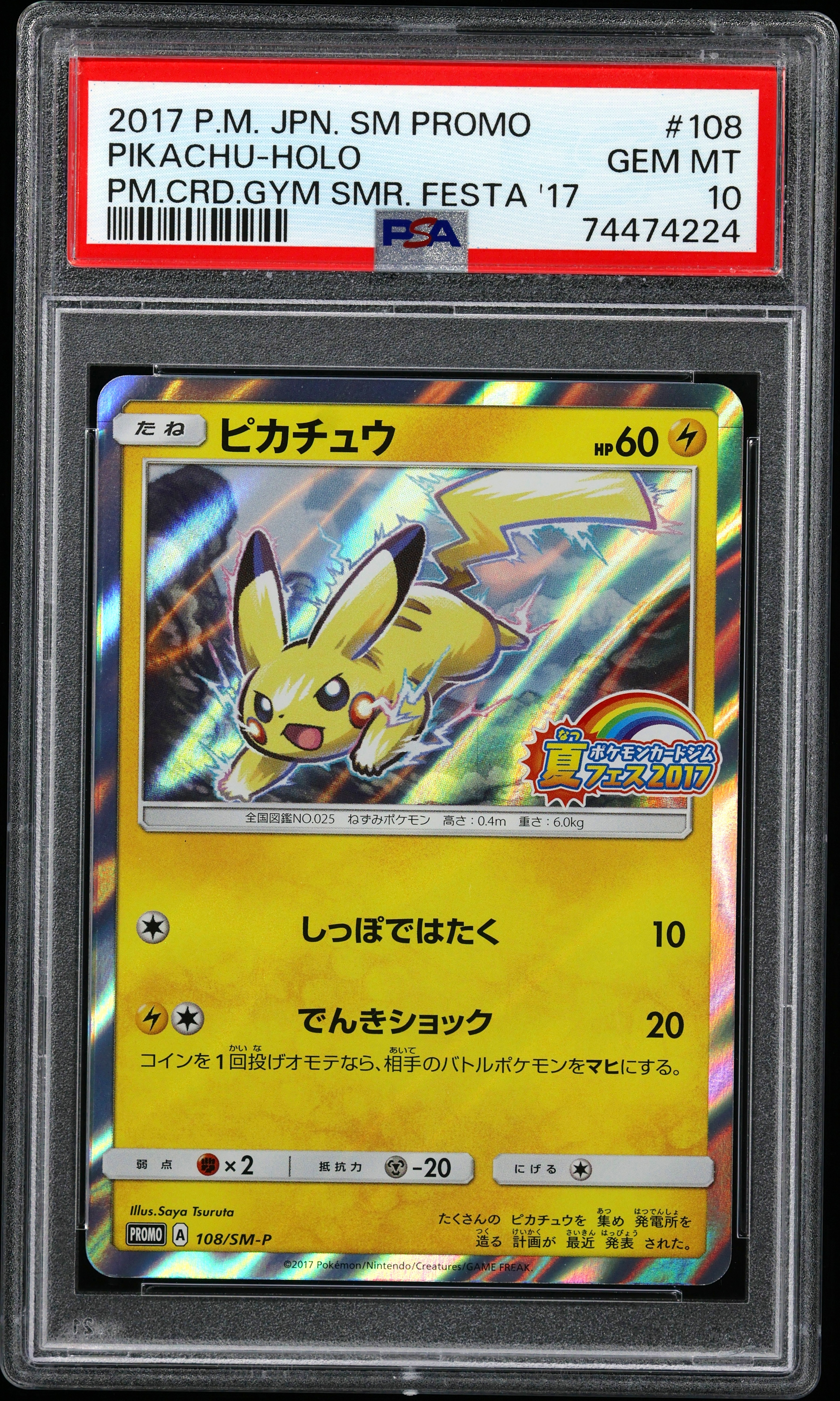 Pikachu-Holo PM.CRD.GYM Festa '17