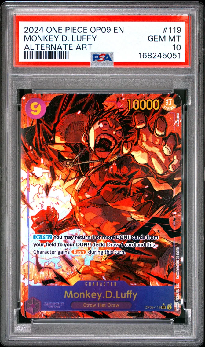2024 #119 Monkey D. Luffy PSA 10 One Piece OP09-Emperors in the New World