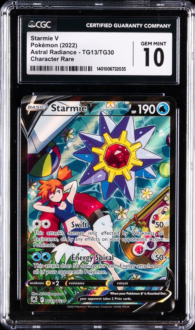 2022 #TG13 Full Art/Starmie V CGC 10 Sword & Shield Astral Radiance Pokemon