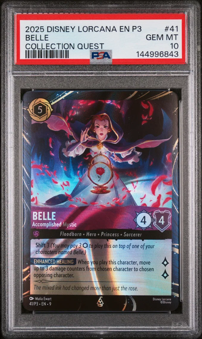 2025 #41 Belle - Accomplished Mystic PSA 10 Disney Lorcana EN P3-Promo