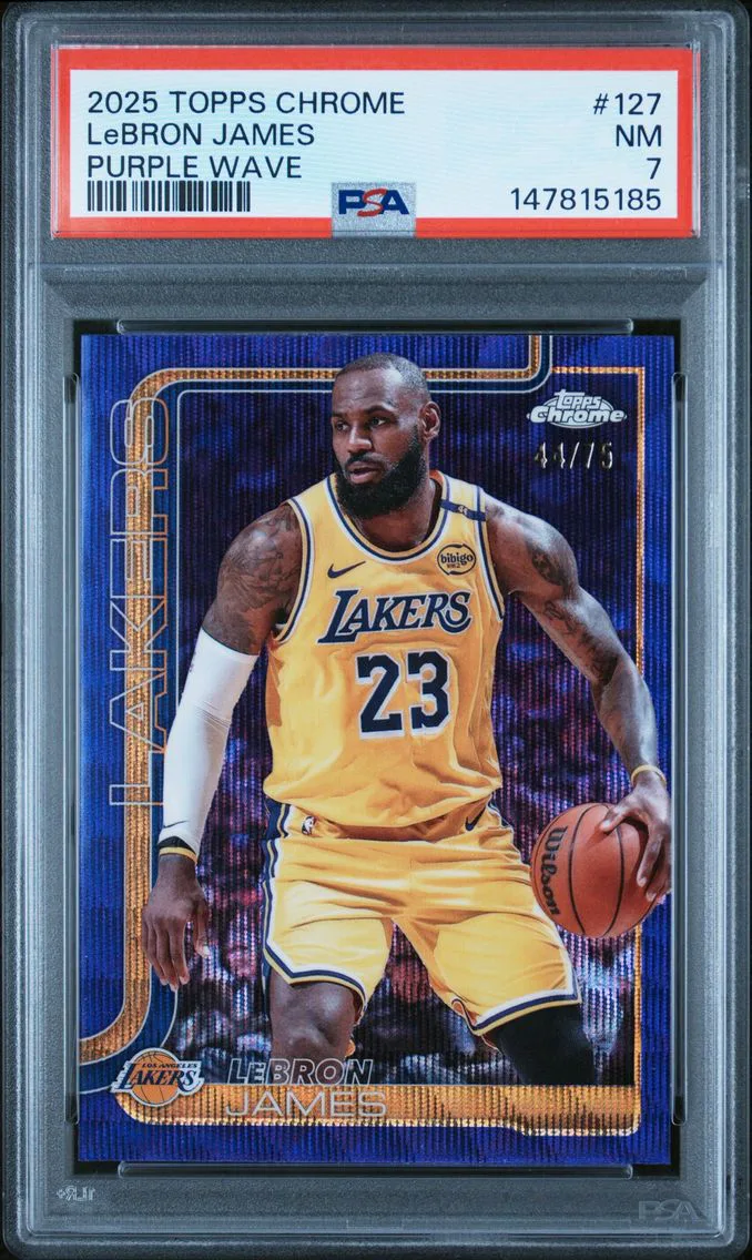 2025 #127 LeBron James PSA 7 Topps Chrome