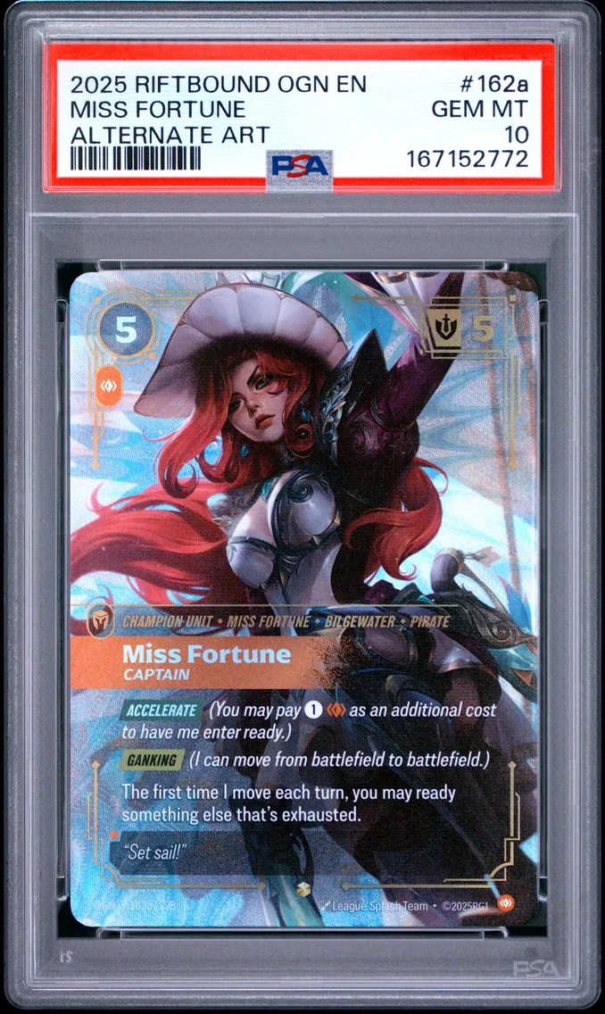 2025 #162a Miss Fortune - Captain PSA 10 Riftbound: League of Legends Ogn-Origins
