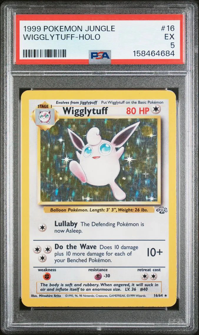 1999 Pokemon Jungle Wigglytuff-Holo Jungle #16 PSA 5