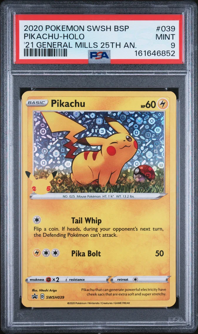 2020 Pokemon Swsh Black Star Promo Pikachu-Holo Swsh Black Star Promo #039 PSA 9