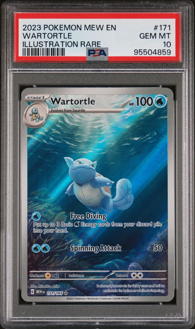 2023 #171 Wartortle PSA 10 Mew EN-151