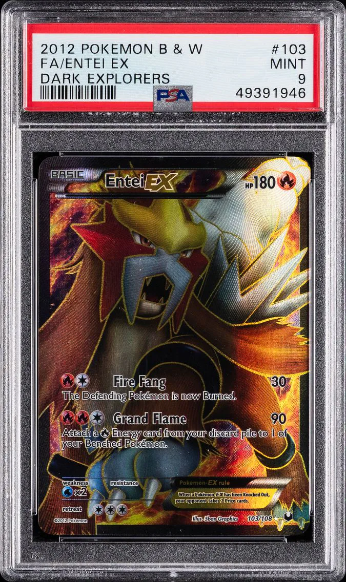 2012 #103 Full Art/Entei EX PSA