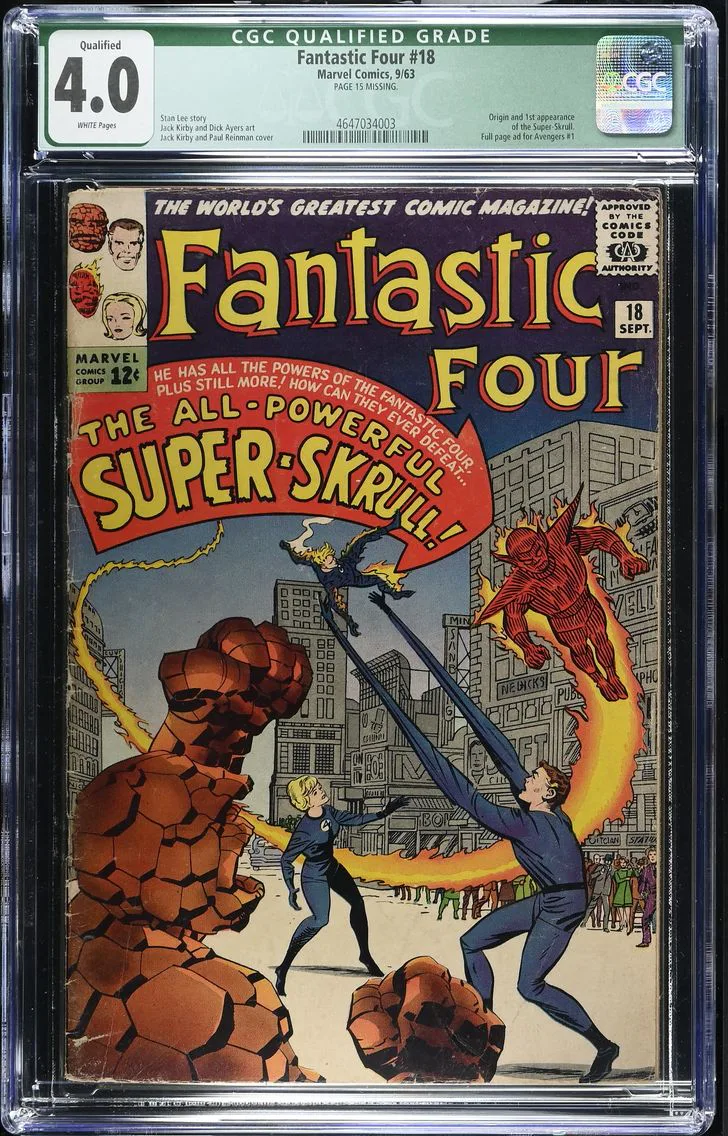 1963 Fantastic Four #18 CGC 4 Marvel Comics