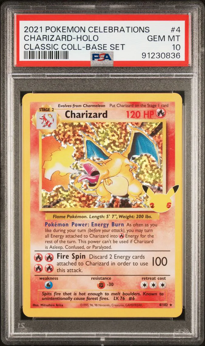 2021 #4 Charizard-Holo PSA 10 Celebrations Classic Collection