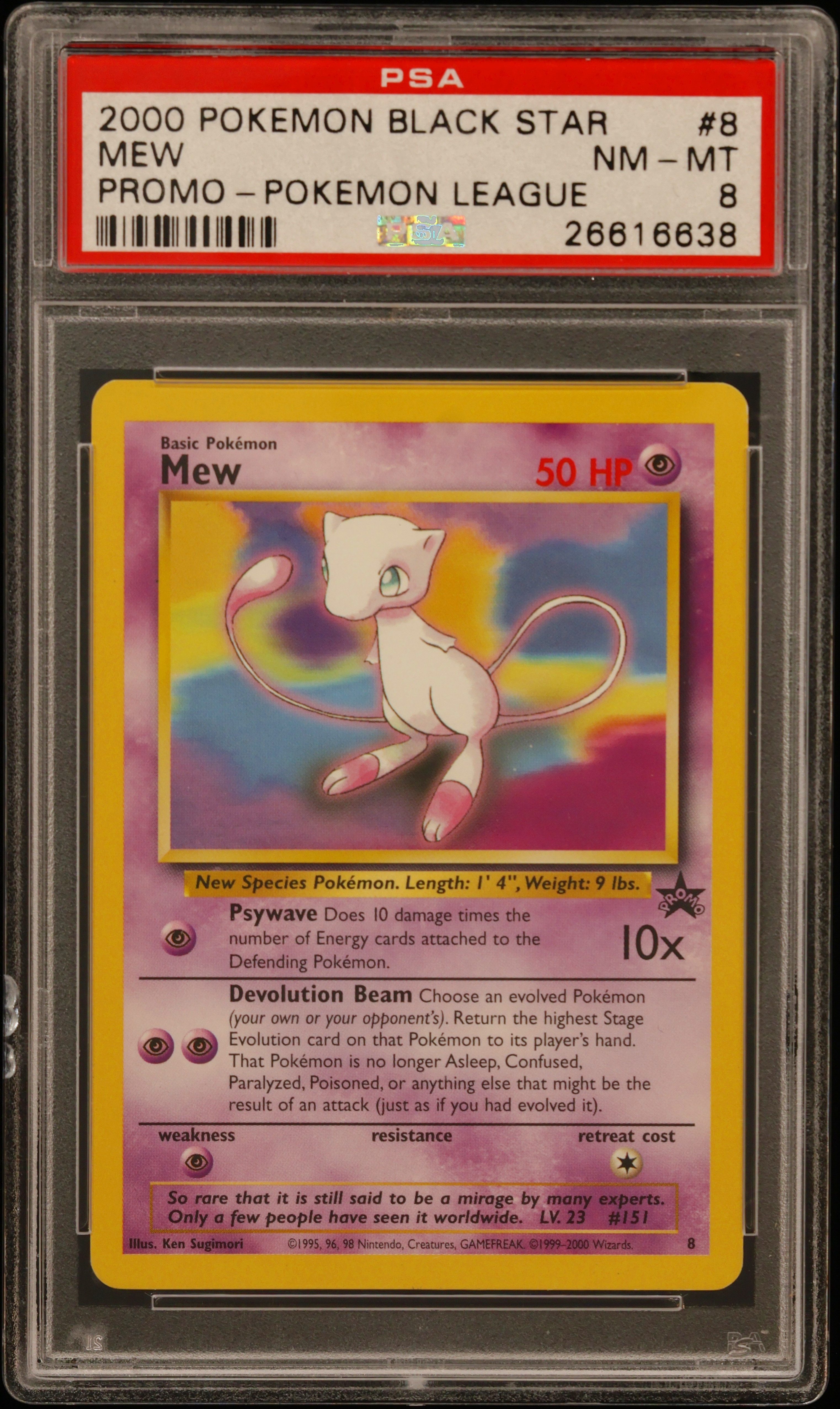 2000 #8 Mew PSA 8 Promo Black Star