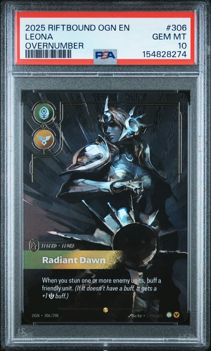 2025 #306 Leona - Radiant Dawn PSA 10 Riftbound: League of Legends Ogn-Origins