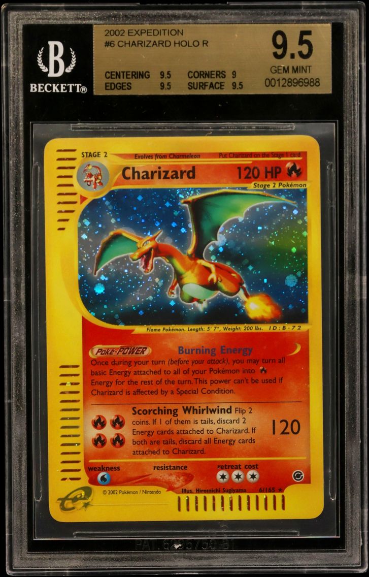 2002 #6 Charizard HOLO R BGS 9.5