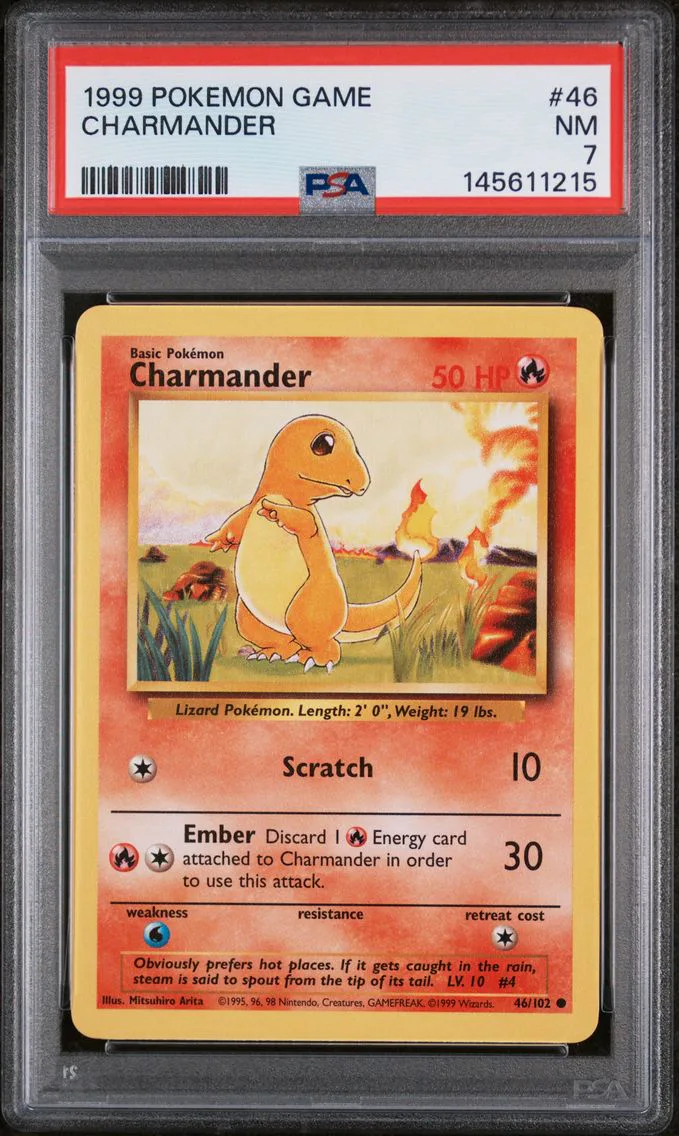 1999 #46 Charmander PSA 7 Game