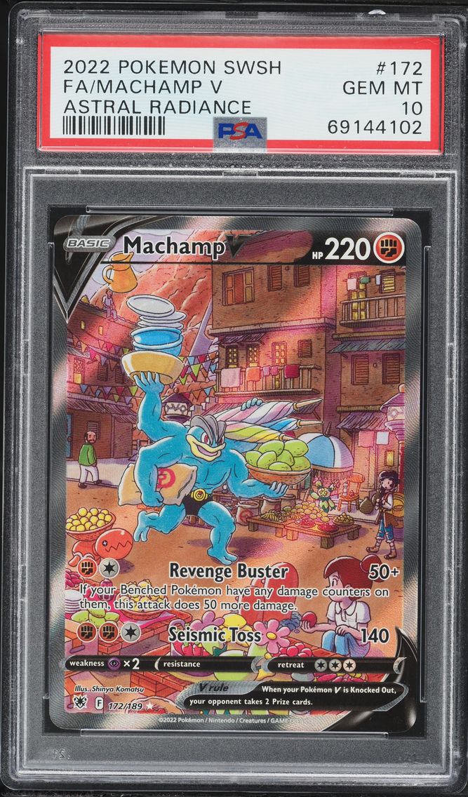 2022 #172 Full Art/Machamp V PSA 10 Sword & Shield Astral Radiance Pokemon