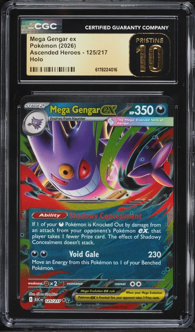 2026 Pokemon Mega Evolution Ascended Heroes Holo Mega Gengar ex #125 CGC 10 PRISTINE