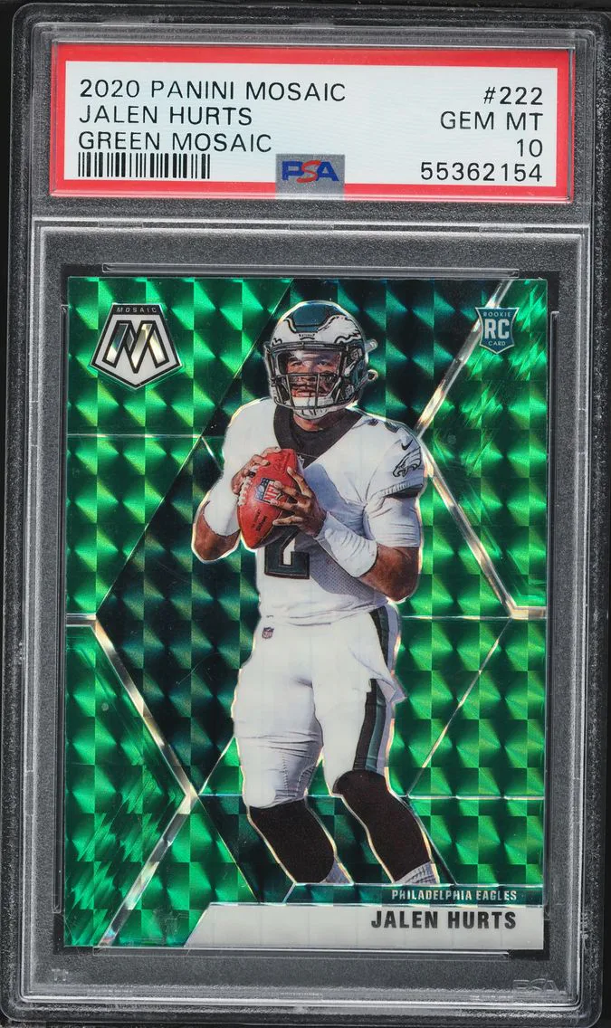 2020 #222 Jalen Hurts PSA 10 Panini Mosaic Football