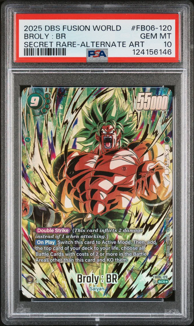 2025 #FB06-120 Broly : BR PSA 10 Dragon Ball Super Card Game Fusion World Rivals Clash