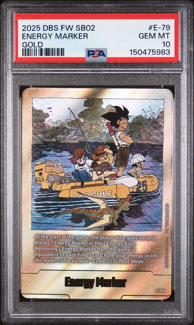 2025 #E-79 Energy Marker PSA 10 Dragon Ball Super Card Game Fusion World Manga Booster 02