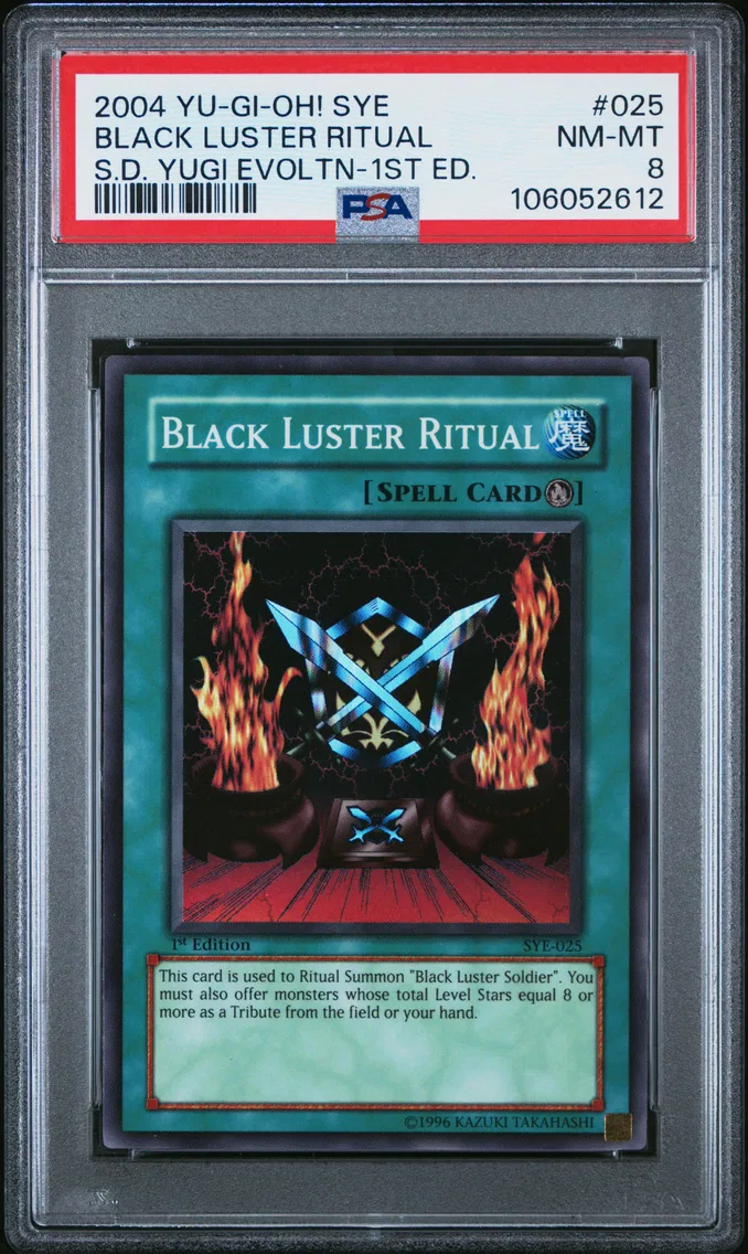 2004 #025 Black Luster Ritual 1st Edition PSA 8 Sye YU-GI-Oh! Starter Deck Yugi Evolution
