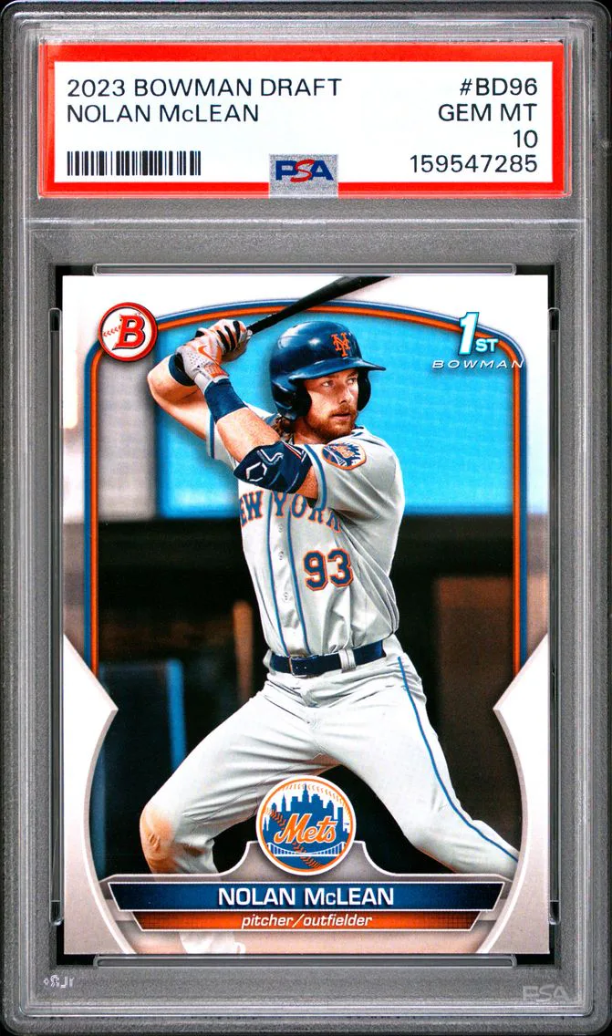 2023 #BD96 Nolan McLean PSA 10 Bowman Draft