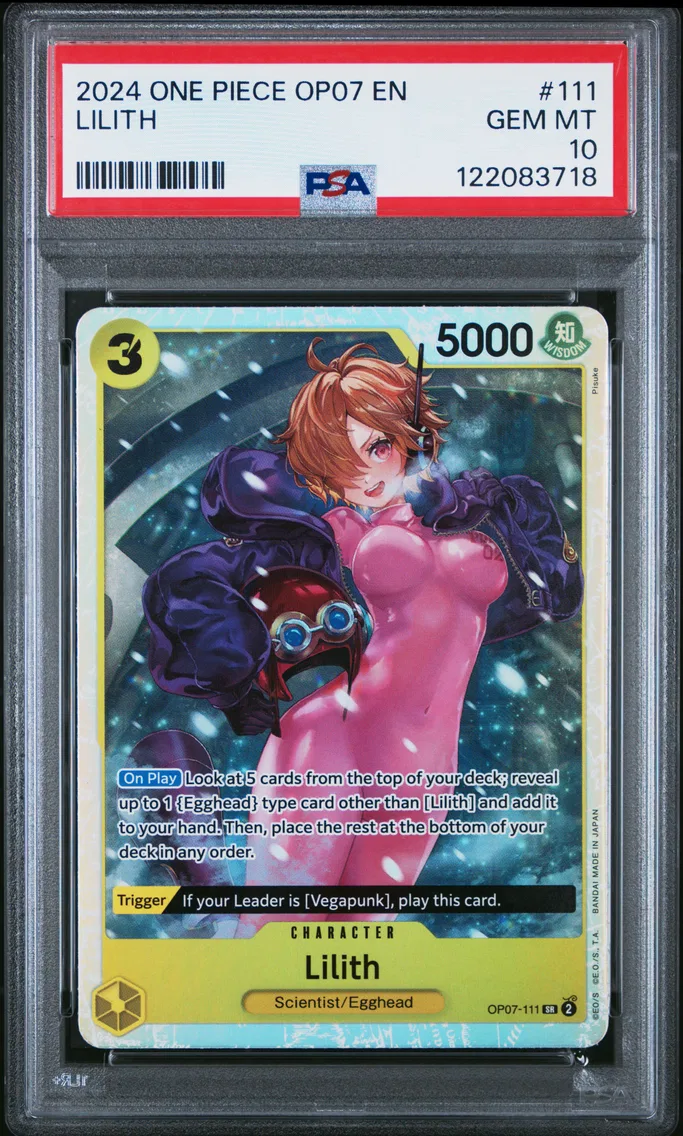 2024 #111 Lilith PSA 10 One Piece OP07-500 Years in the Future