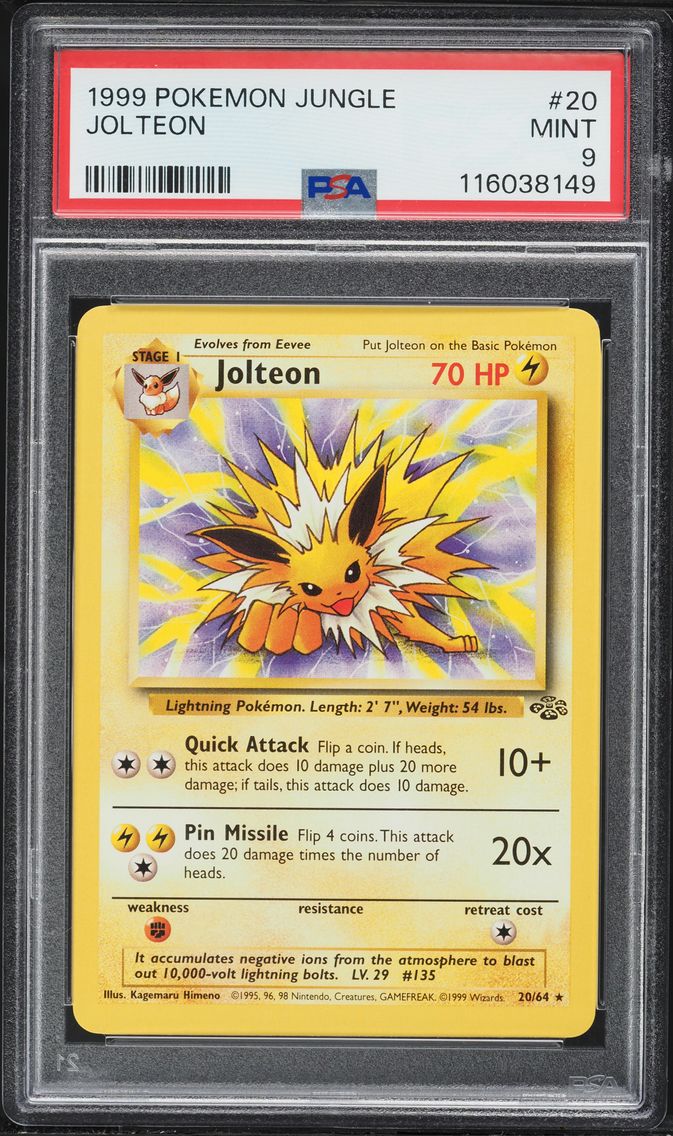 1999 #20 Jolteon PSA 9 Jungle Pokemon