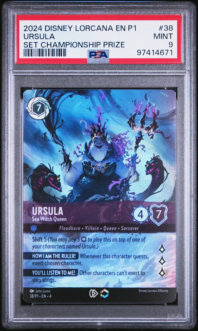 2024 #38 Ursula - Sea Witch Queen PSA 9 Disney Lorcana EN P1-Promo