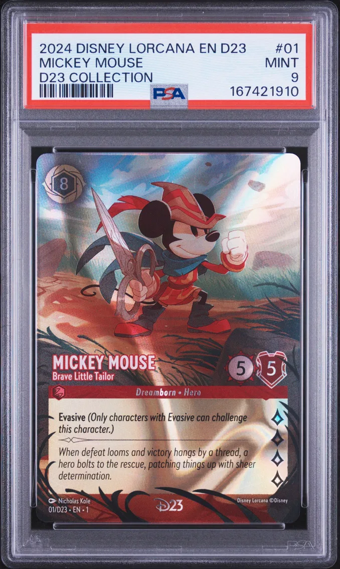 2024 #01 Mickey Mouse - Brave Little Tailor PSA 9 Disney Lorcana EN D23-D23 Expo Promo