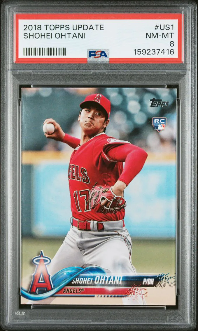 2018 #US1 Shohei Ohtani PSA 8 Topps Update