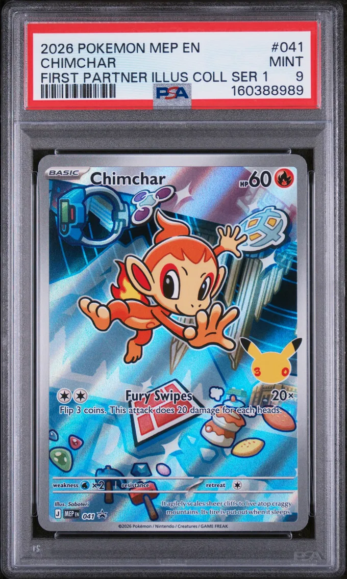 2026 #041 Chimchar PSA 9 Mep EN-Me Black Star Promo