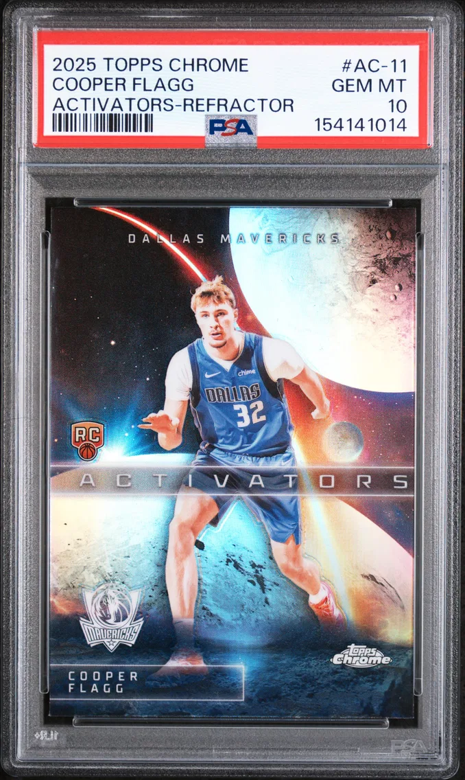 2025 #AC-11 Cooper Flagg PSA 10 Topps Chrome Activators