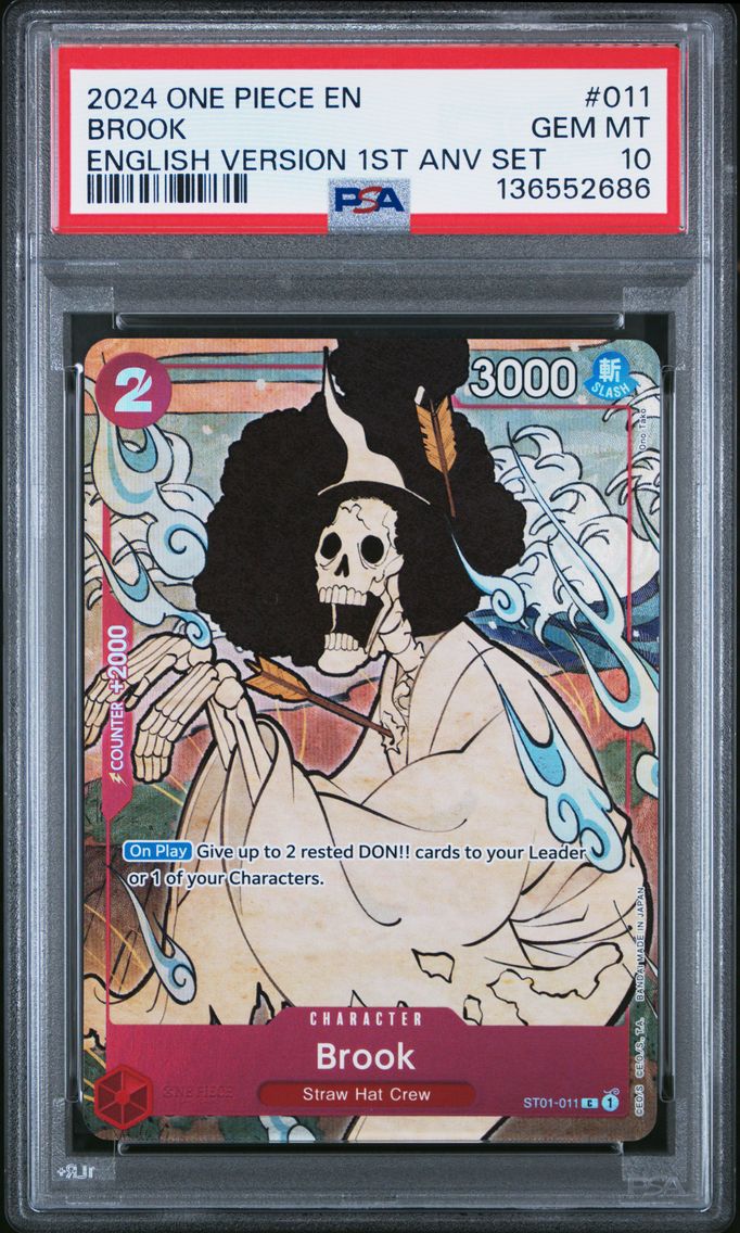 2024 #011 Brook PSA 10 One Piece English Version 1st Anniversary Set