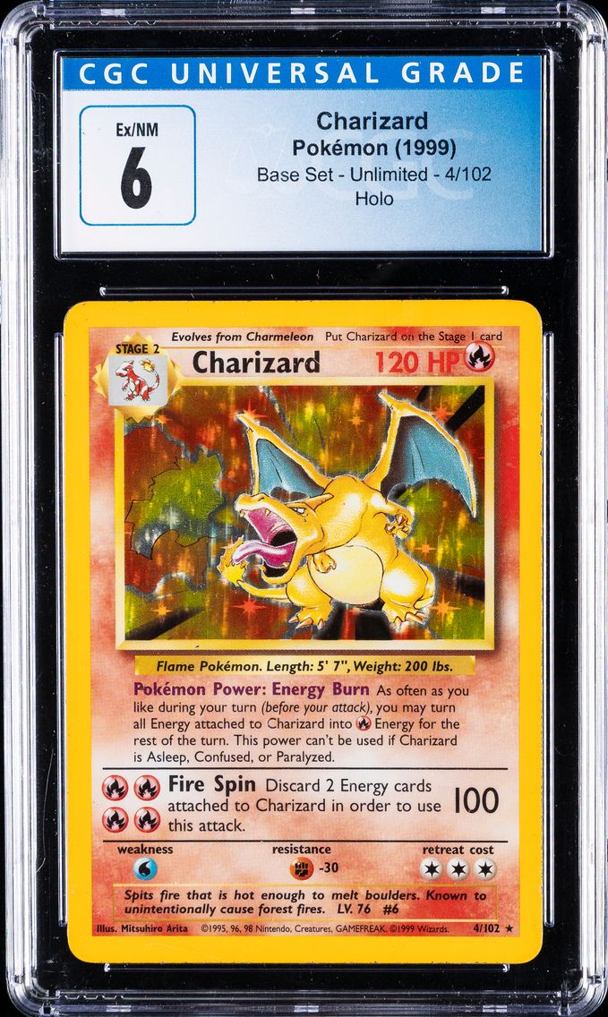1999 #4 Charizard-Holo CGC 6 Gam