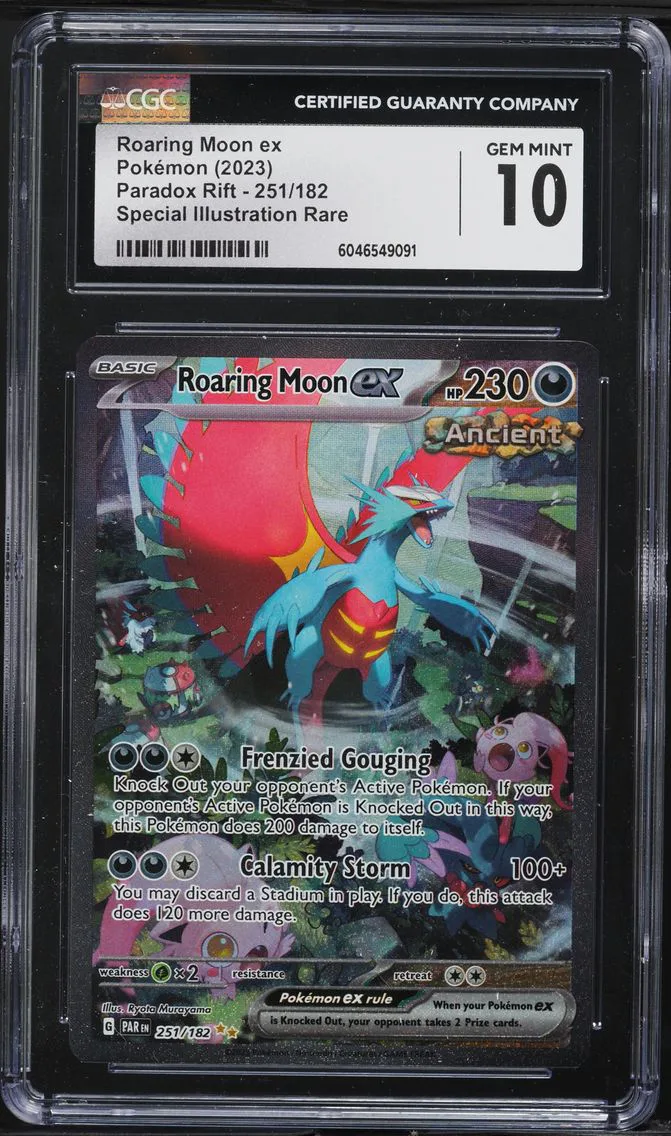 2023 #251 Roaring Moon EX CGC 10 Par EN-Paradox Rift Pokemon