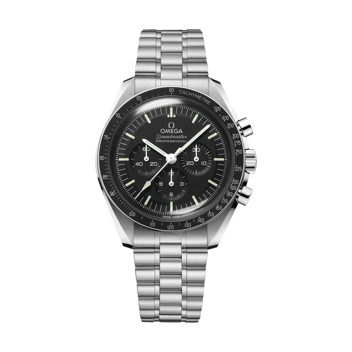 OMEGA Speedmaster Moonwatch Professional Hesalite 42mm - Black on Bracelet