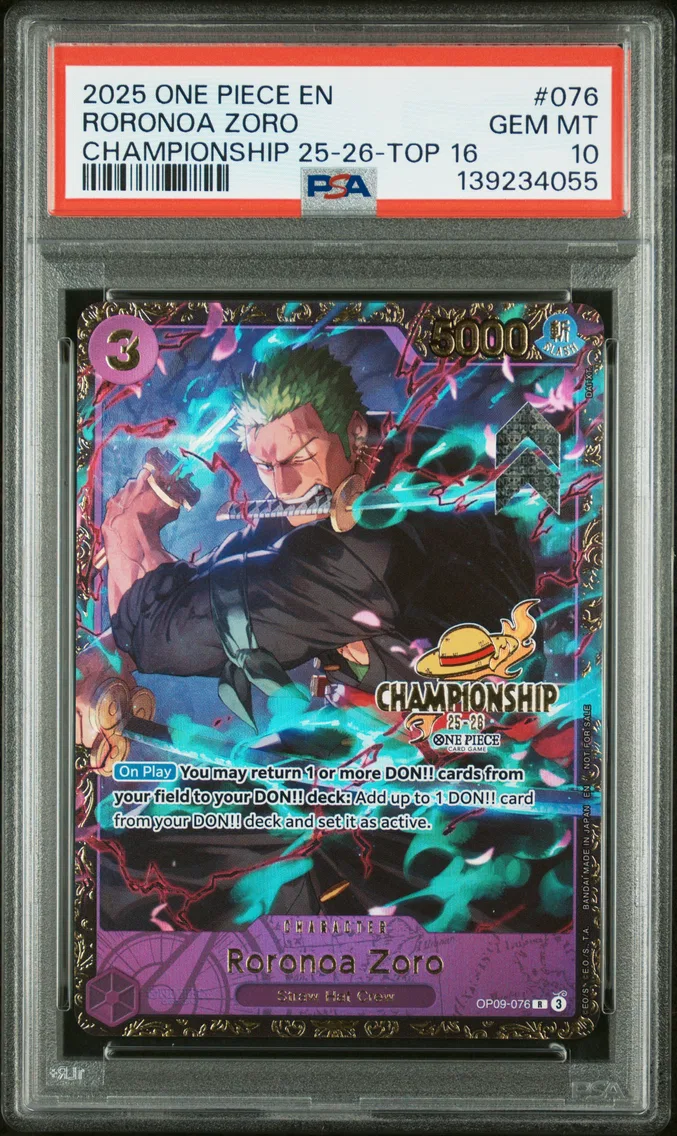 2025 #076 Roronoa Zoro PSA 10 One Piece Promos