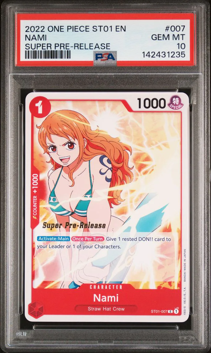 2022 #007 Nami PSA 10 One Piece Starter Deck ST01-Straw Hat Crew
