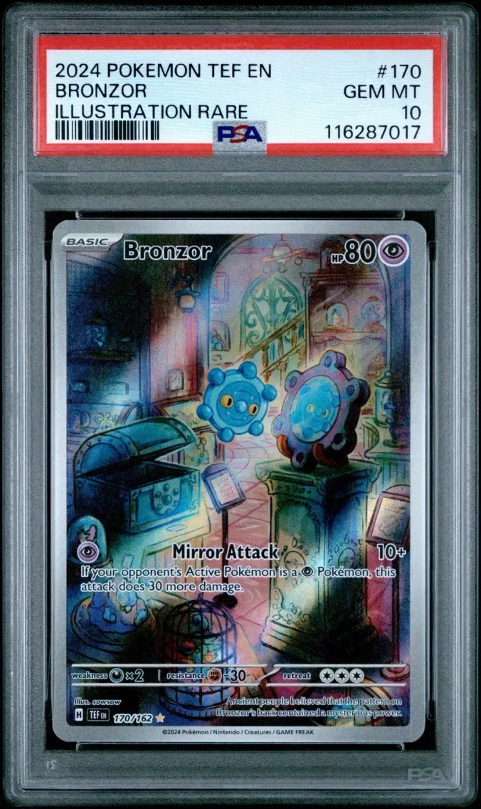 2024 Pokemon Tef EN-Temporal Forces Bronzor Tef EN-Temporal Forces #170 PSA 10