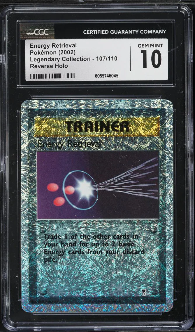 2002 #107 Energy Retrieval-Reverse Foil CGC 10 Legendary Collection Pokemon
